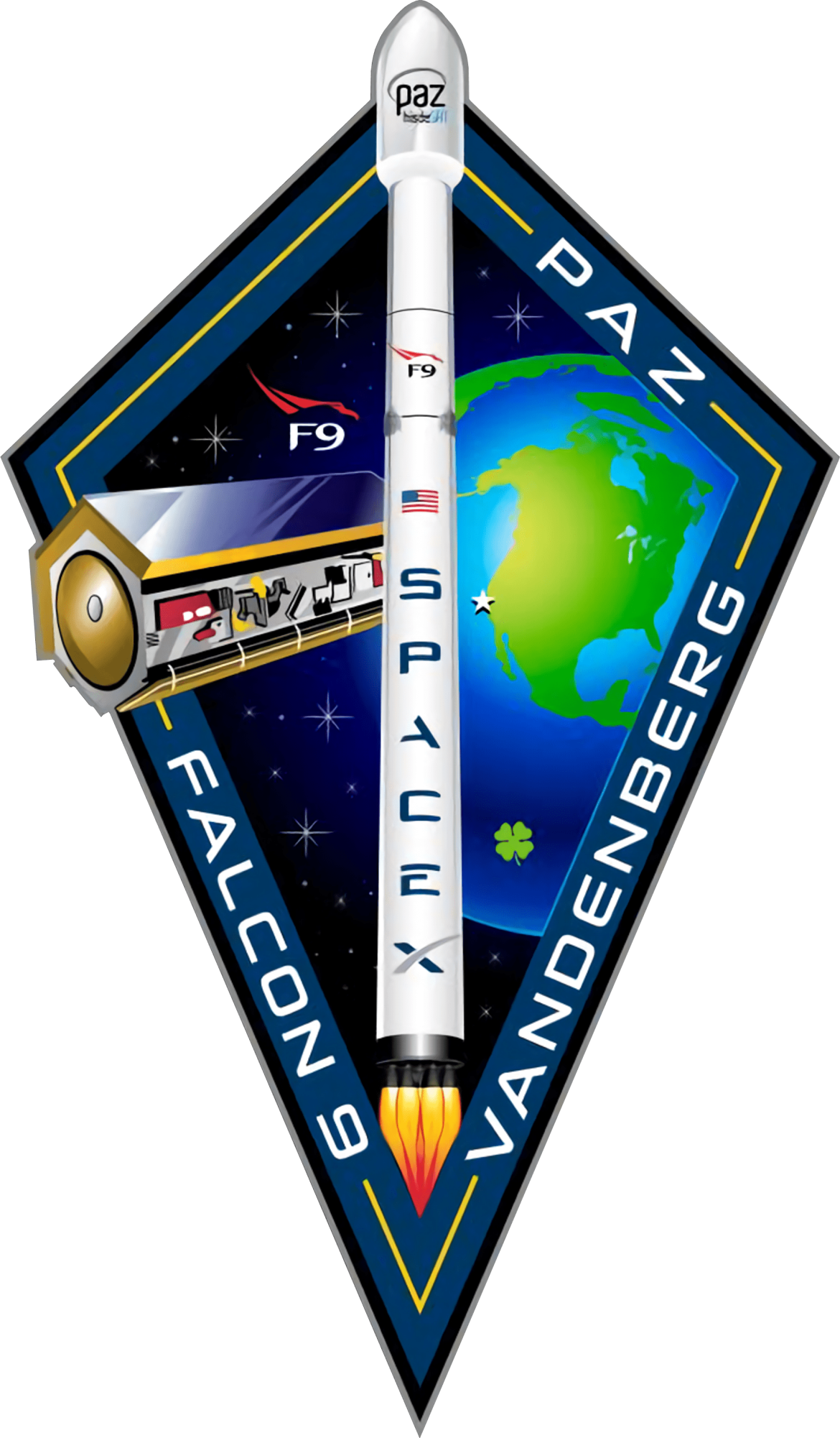 Falcon 9 med PAZ og Starlink demo